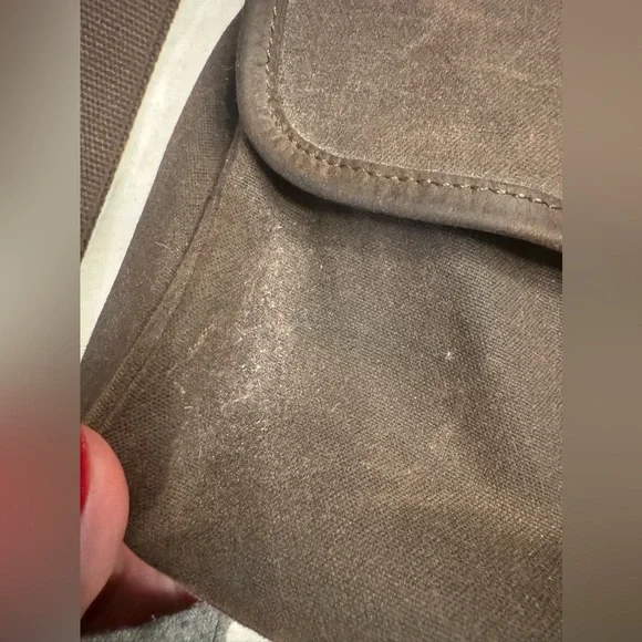 Barbour Waxed Leather Canvas Messenger/Mail Bag - Picture 12 of 14